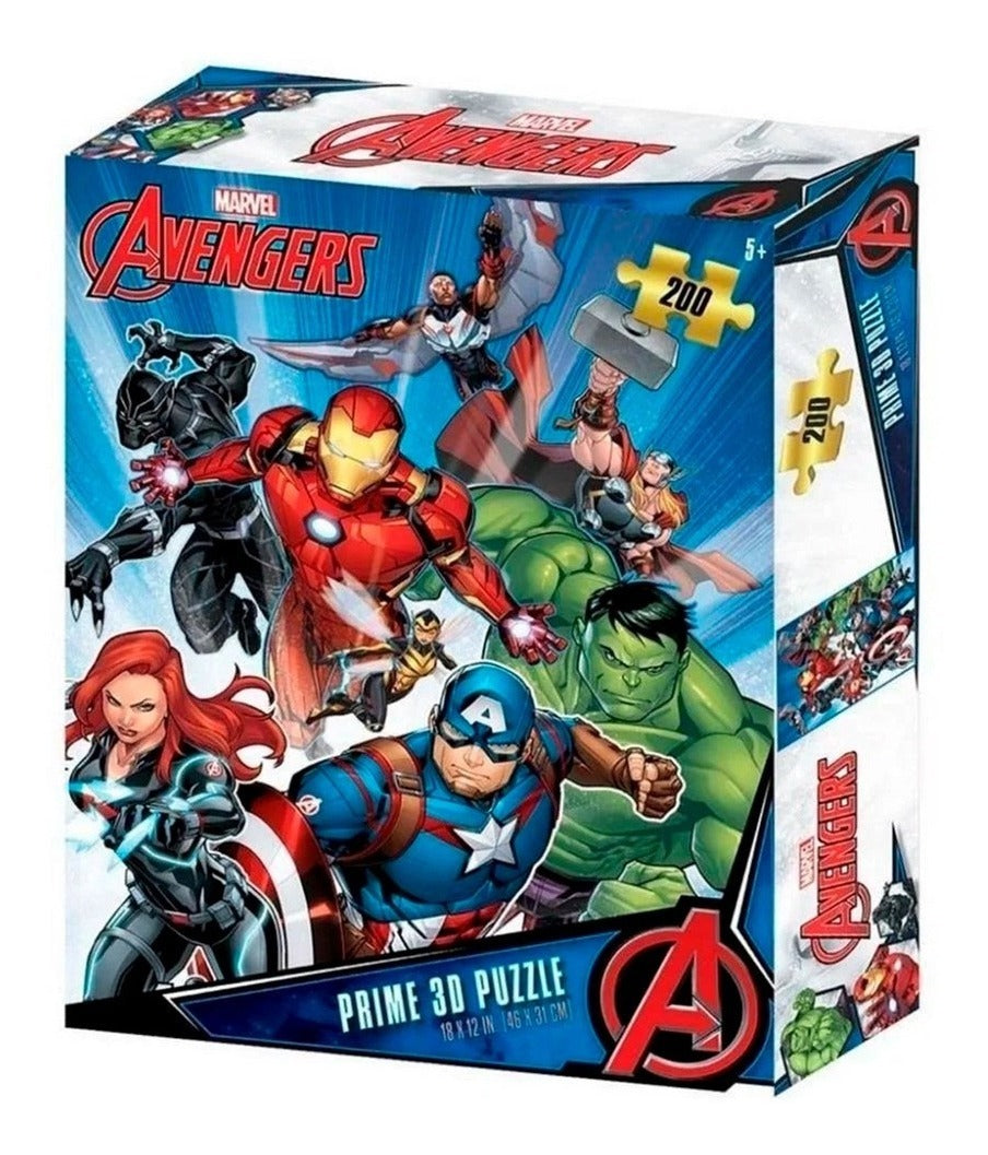 Quebra-Cabeça 3D Os Vingadores Zipper Box 200 Peças - BR1313