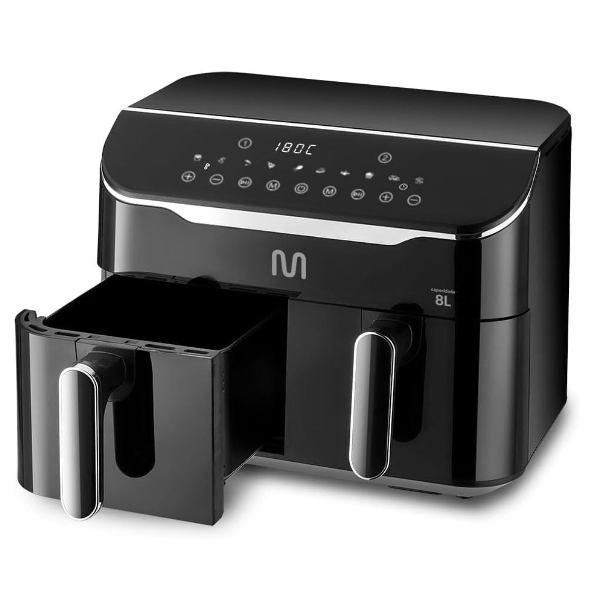 Fritadeira Elétrica AirFryer 8l 2 Gavetas 127V Digital 1800W