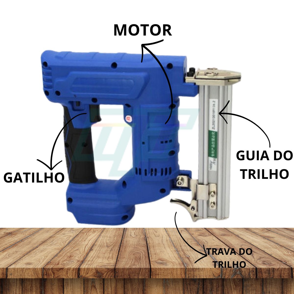 Pistola Elétrica Grampeador e Pinador 2 em 1 Sem Fio Exbom