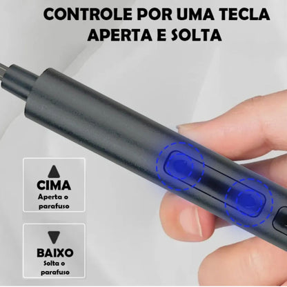 Kit Chave De Precisão 28pçs Mini Parafusadeira Elétrica USB