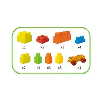 Banco de Atividades 3x1 Cubic 20pç Bloco de Montar Brinquedo