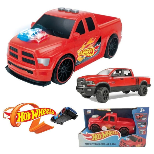 Carrinho Hot Wheels Pick Up Truck Com Luz e Som Multikids