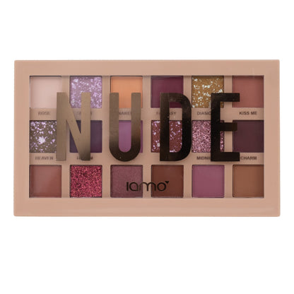 Paleta de Sombra Maquiagem 18 Cores Nude Brilho Multi Color