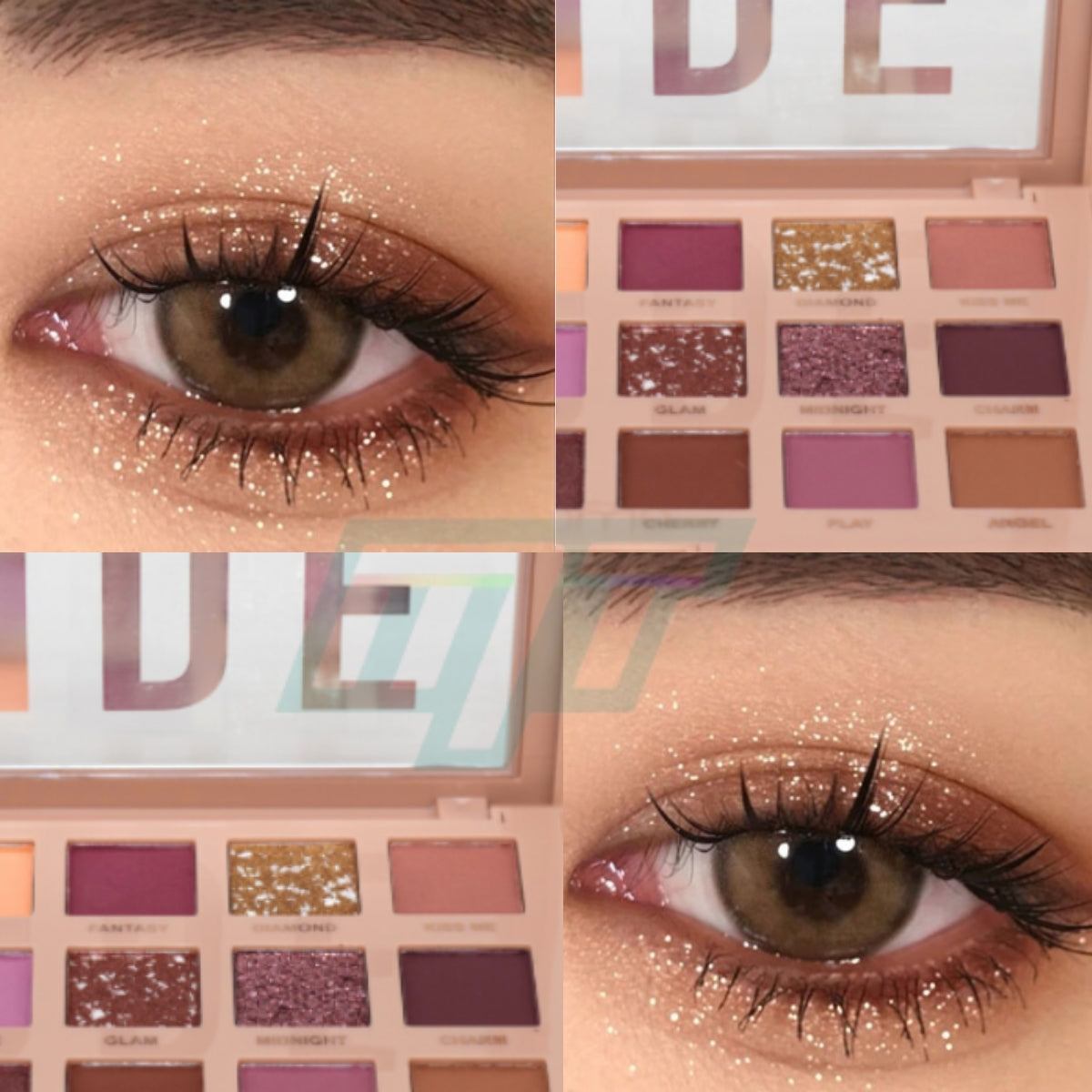 Paleta de Sombra Maquiagem 18 Cores Nude Brilho Multi Color