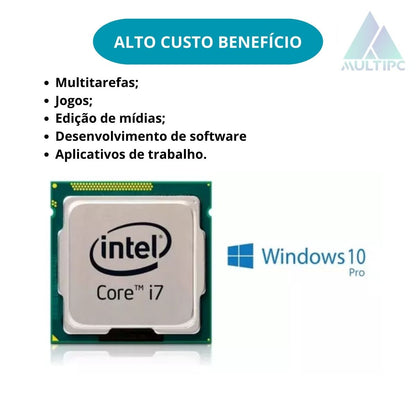 Pc Computador Intel Core I7 2600 8GB RAM 120 SSD Win10 Pro