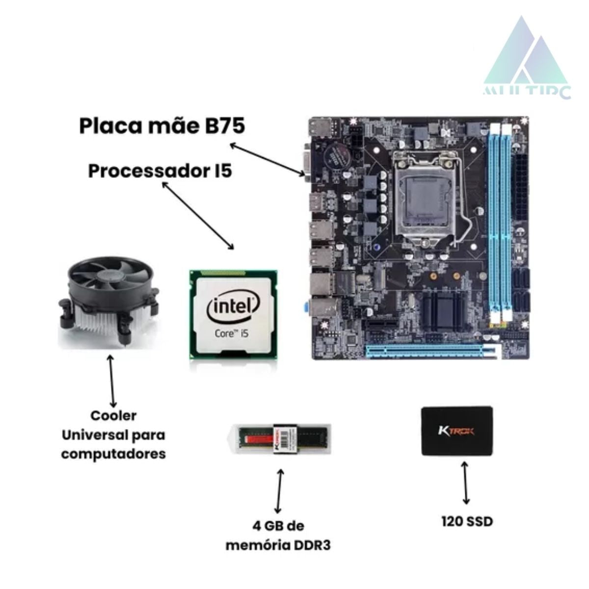 Pc Computador Intel I5 2400S 4GB DDR 3 RAM 120 SSD Win10 Pro