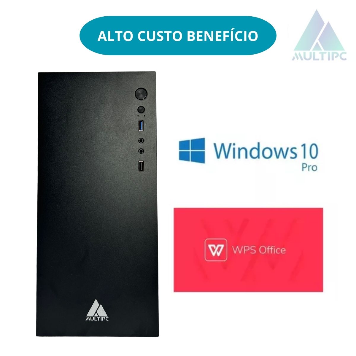 Pc Computador Intel I3 8GB DDR4 240 SSD 6° Geração Win10 Pro