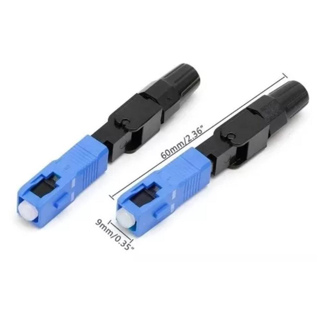 10 Pçs Conector Fibra Optica SC/PC Fast Rápido Ftth Azul