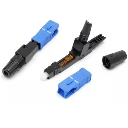 10 Pçs Conector Fibra Optica SC/PC Fast Rápido Ftth Azul