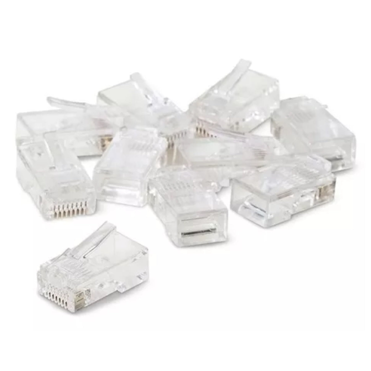 Pacote c/ 1000un Conector RJ45 Cristal 8P8C Cat5 Ethernet