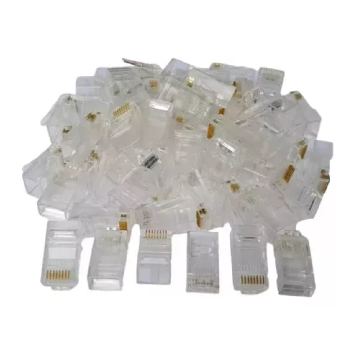 Pacote c/ 1000un Conector RJ45 Cristal 8P8C Cat5 Ethernet