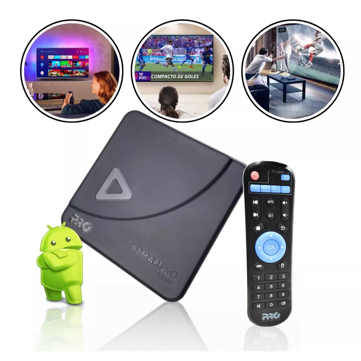 Tv Box Aparelho Android Converta Sua Tv Em Smart 4k HD 16GB