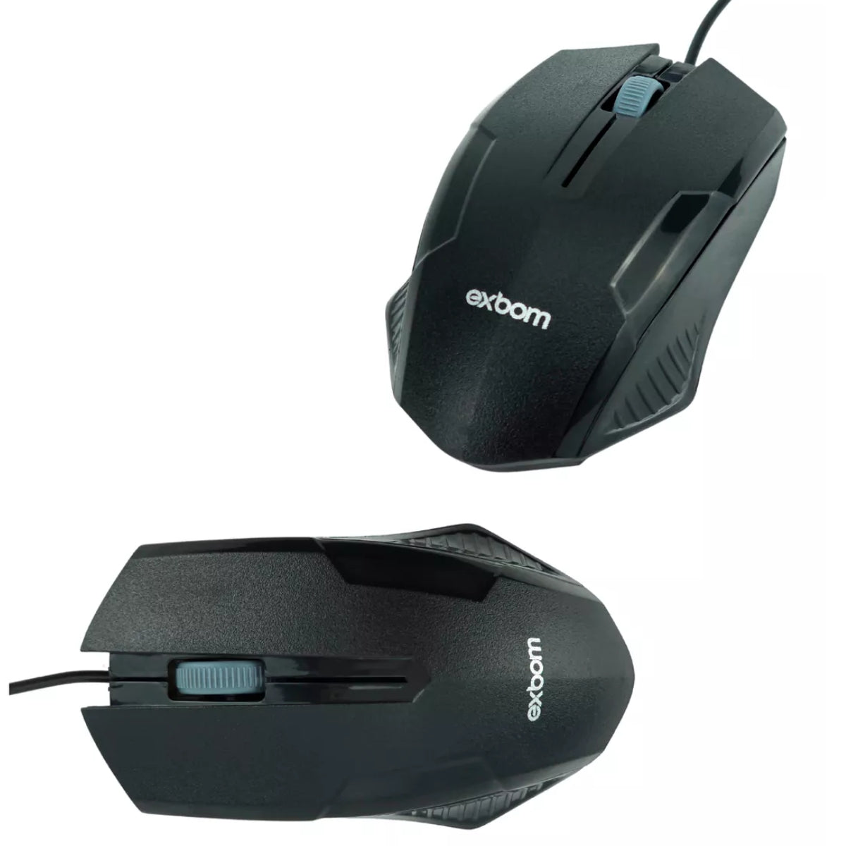 Mouse Óptico Ergonômico C/Fio Usb 1200 Dpi Pc Notebook Exbom