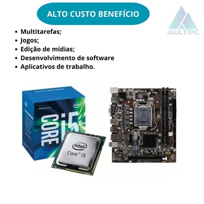 Computador MultiPc Intel Core i5 6ª Geração 16GB RAM SSD 512GB Nvme Wi-Fi Win10 Pro