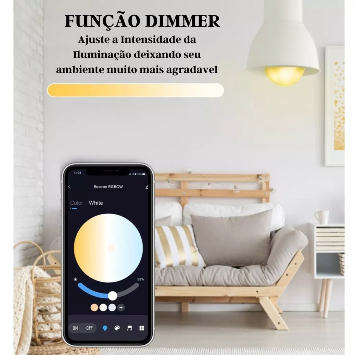 Lâmpada Inteligente RGB Led 9W Smartlife Wi-fi Google Alexa