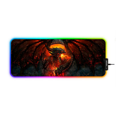 Mousepad Gamer Grande Com Led RGB 11 cores 80x30cm - Dragão