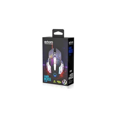 Mouse Para Jogo 6 Botões Gamer Rgb Exbom Usb 4800dpi Msg280