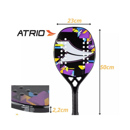 Raquete Beach Tennis Atrio Profissional Fiberglass + EVA Soft