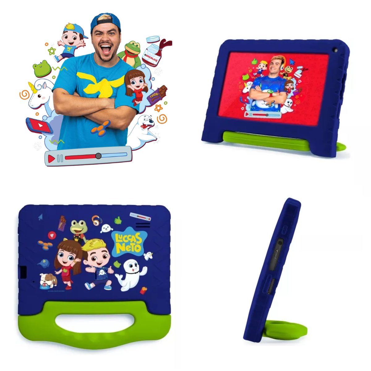 Tablet Infantil Luccas Neto 4GB RAM +64GB  LCD 7" Android 13