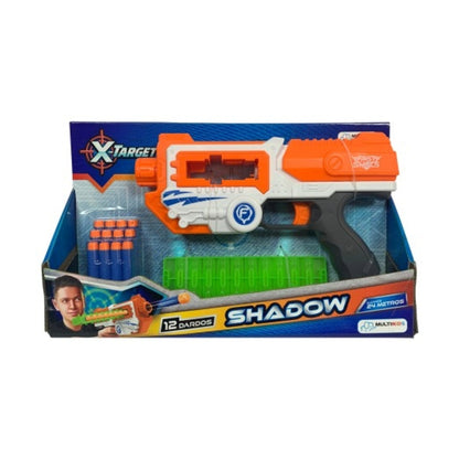 Lançador de Dardos X-target Sahdow Com 12 Dardos Brinquedo