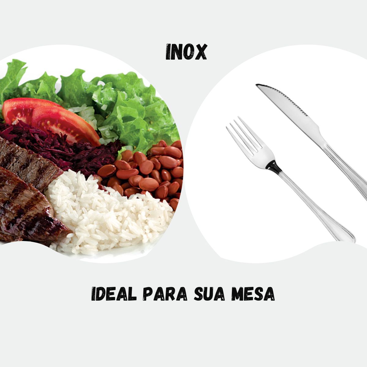 Jogo de Talheres Completo Faqueiro 12 unidades Inox Restaurante