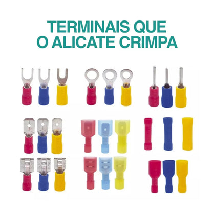 Alicate Multifuncional Para Terminal Elétrico Ilhós  8 em 1