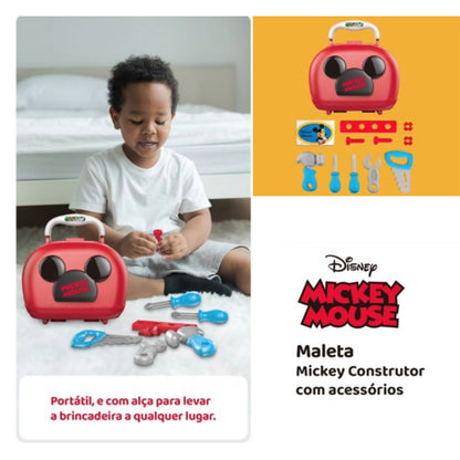 Brinquedo Maleta Construtor Disney Mickey Jr Acessórios